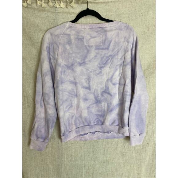 Nili Lotan Classic Crewneck Sweatshirt Light Lavender Tie Dye Size M - Picture 4 of 12